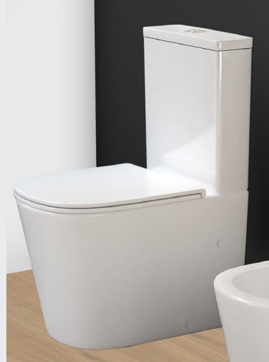 INODORO WC ROMA 605X380X825MM, DUAL RIMLESS