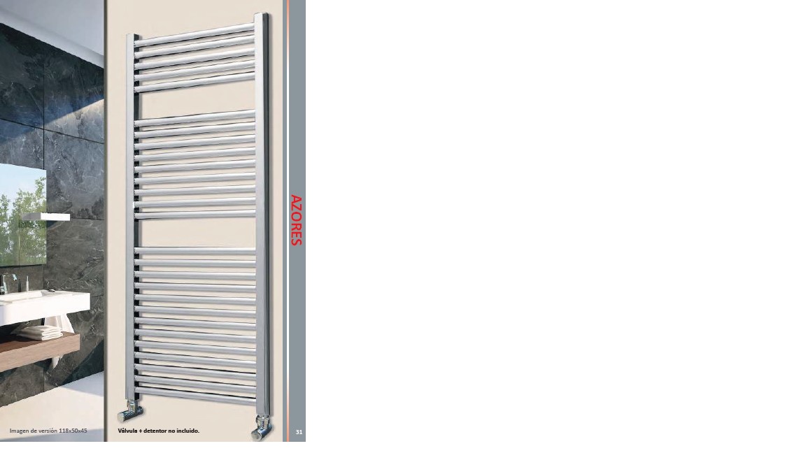 AZORES 80 X 50 X 45 CROMO ELECTRICO CON TERMOSTATO