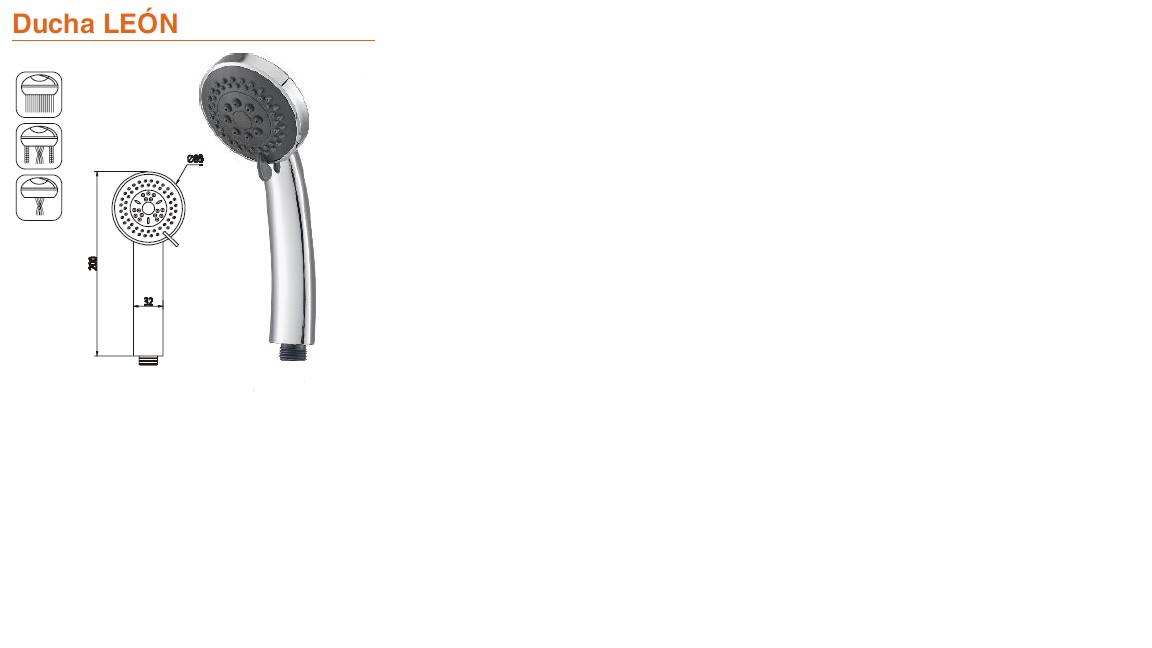 MANGO DE DUCHA LEON (BLISTER)